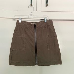 Pacsun Olive Green Corduroy Mini Skirt